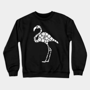 Gems Pattern Flamingo for Adult Coloring, Pink Flamingos Illustration Crewneck Sweatshirt